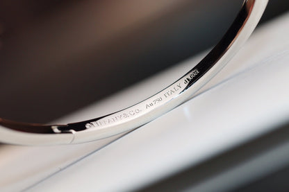 [Lumi Jewelry]NARROW T1 HINGED BANGLE DIAMOND SILVER
