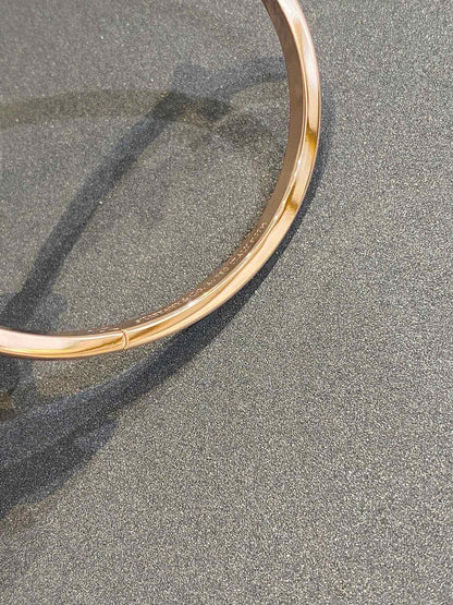 [Lumi Jewelry]NARROW T1 HINGED BANGLE DIAMOND PINK GOLD