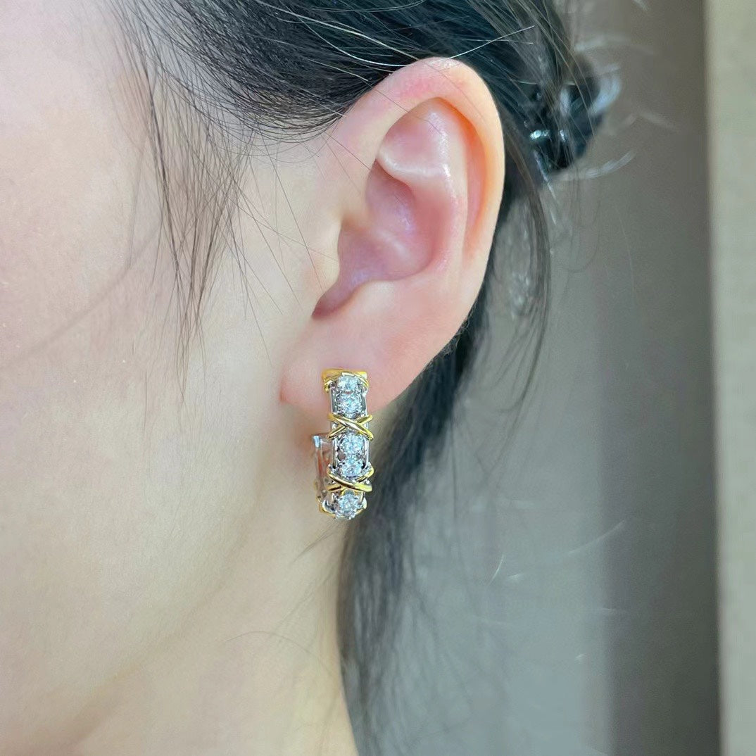 [Lumi Jewelry]SCHLUMBERGER GOLD DIAMOND EARRINGS