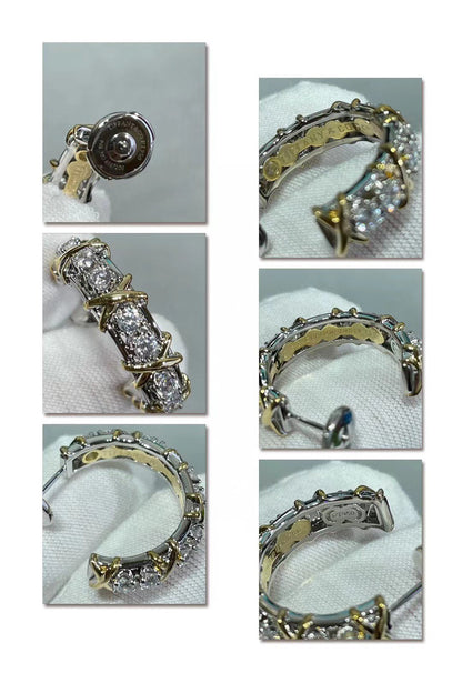 [Lumi Jewelry]SCHLUMBERGER GOLD DIAMOND EARRINGS