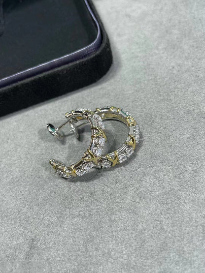 [Lumi Jewelry]SCHLUMBERGER GOLD DIAMOND EARRINGS