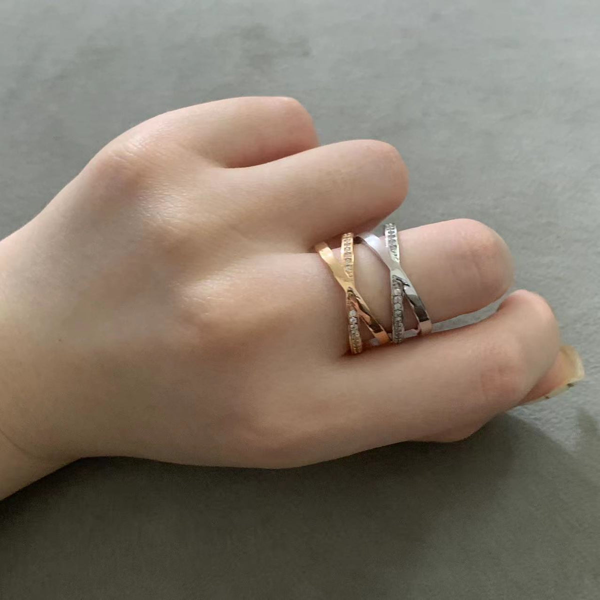 [Lumi Jewelry]ATLAS X DIAMOND RING