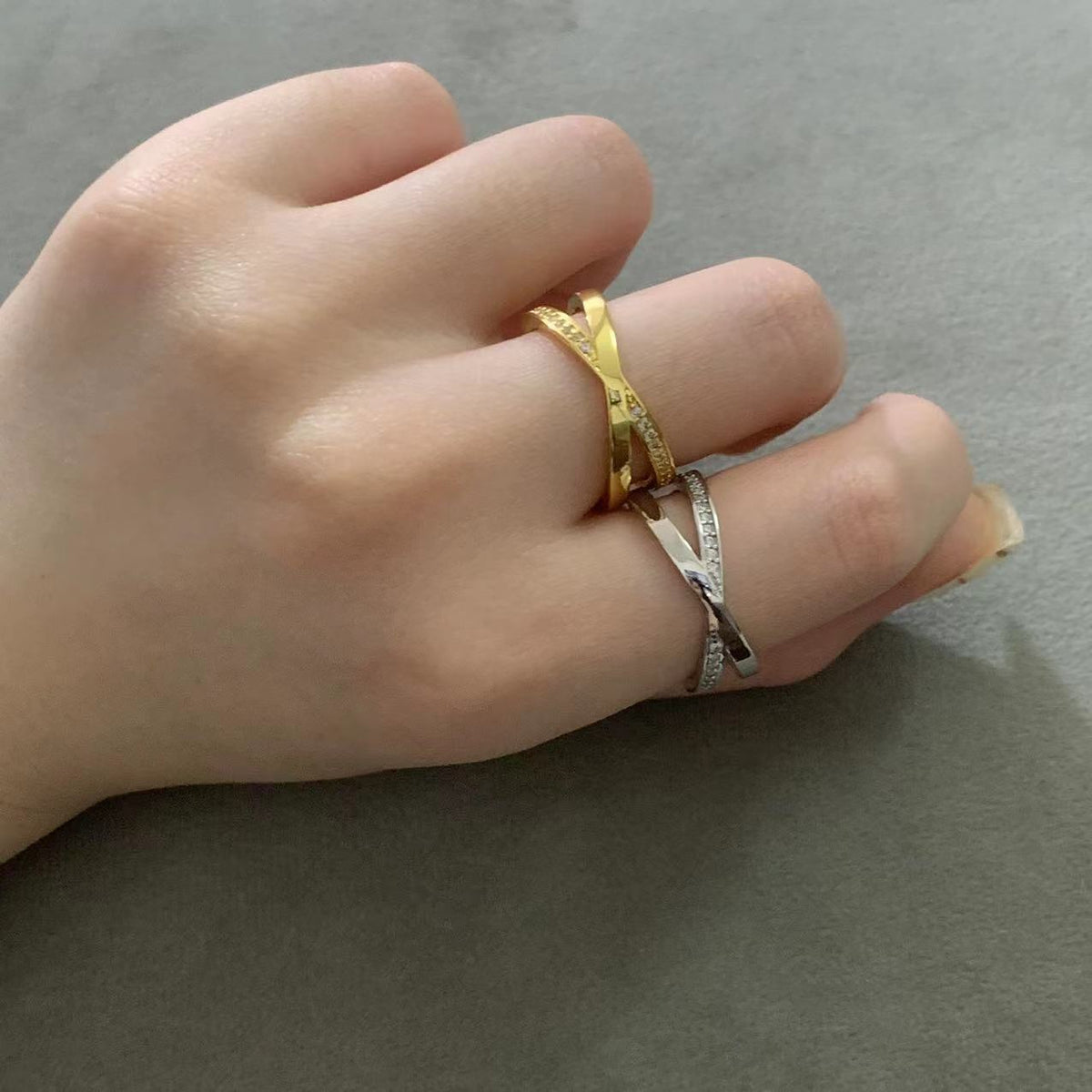 [Lumi Jewelry]ATLAS X DIAMOND RING