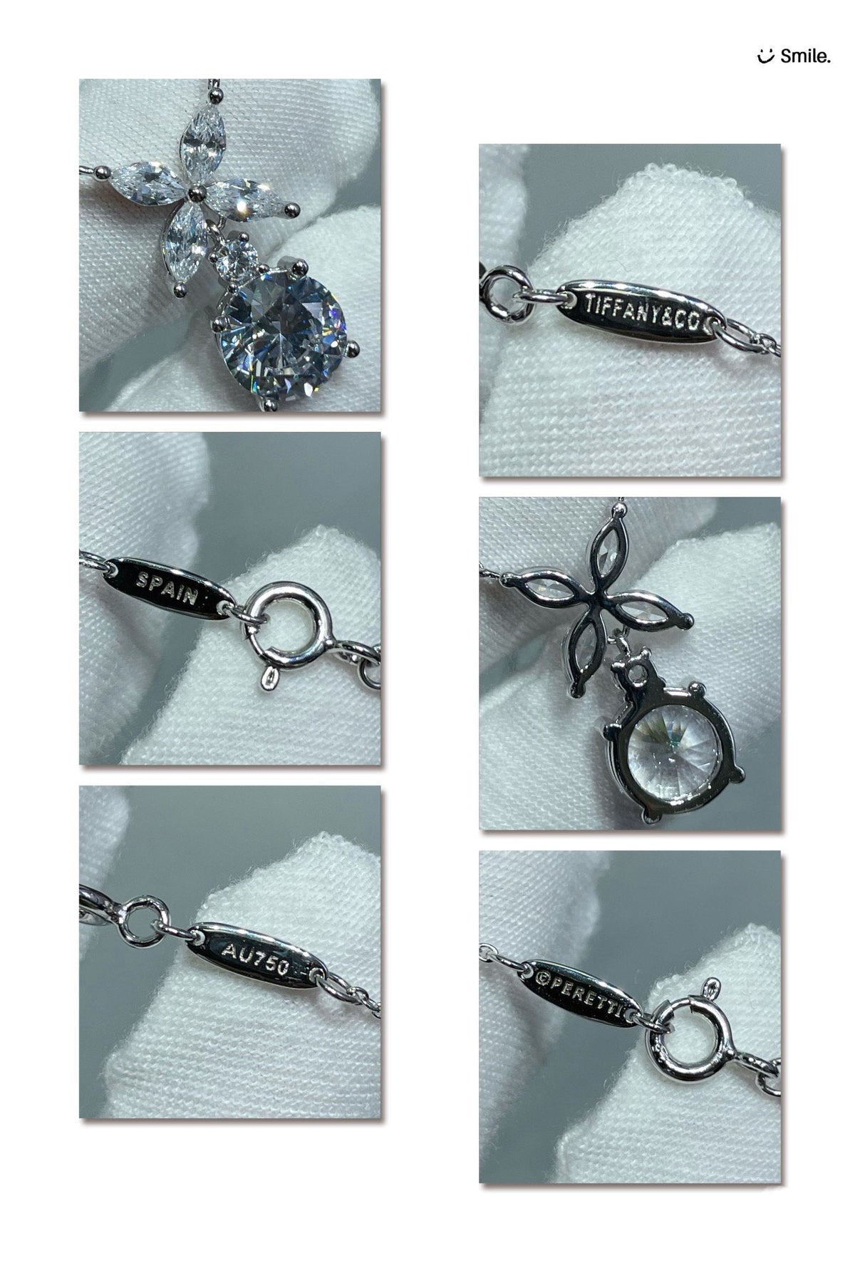 [Lumi Jewelry]VICTORIA PENDANT SILVER DIAMOND NECKLACE