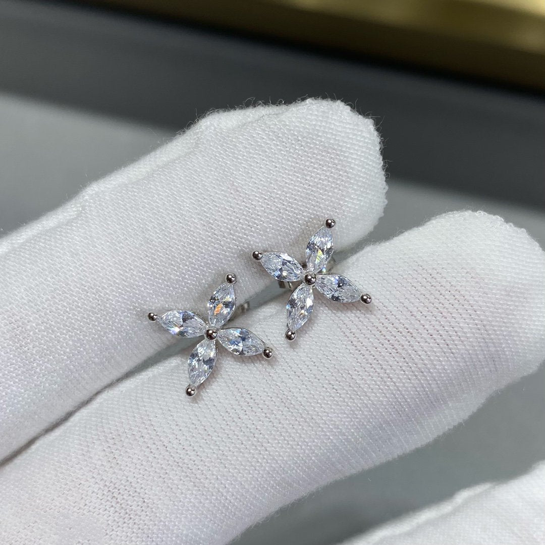 [Lumi Jewelry]VICTORIA SILVER DIAMOND STUD MINI EARRINGS