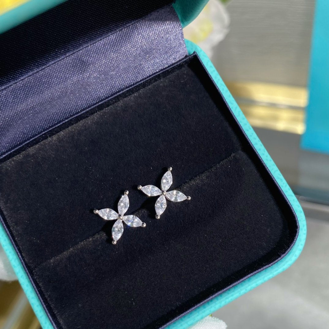 [Lumi Jewelry]VICTORIA SILVER DIAMOND STUD MINI EARRINGS