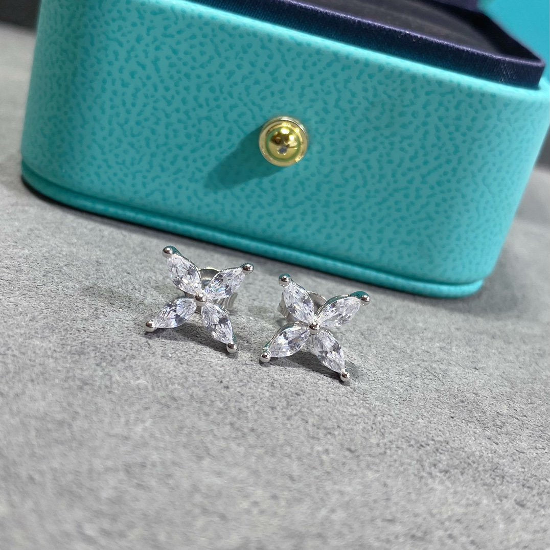 [Lumi Jewelry]VICTORIA SILVER DIAMOND STUD MINI EARRINGS