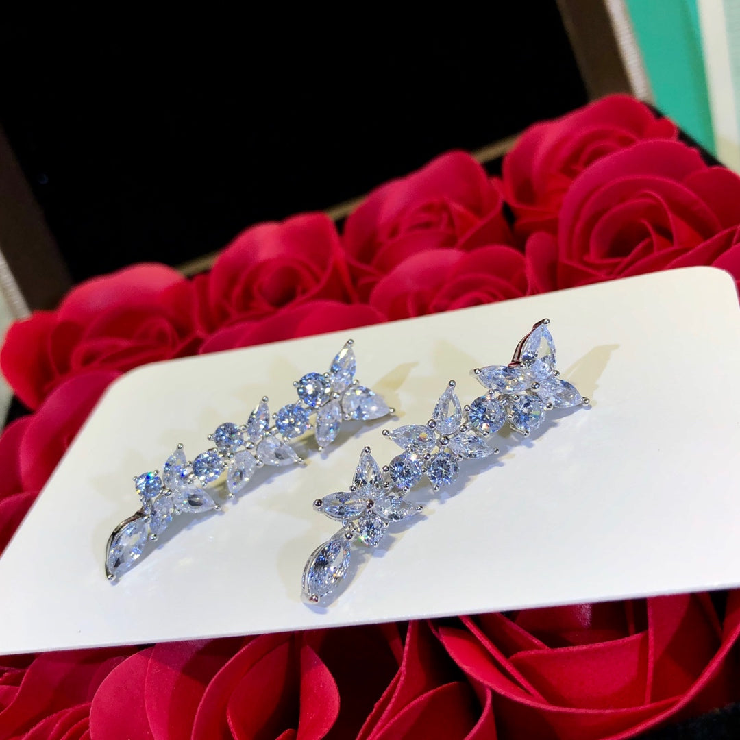 [Lumi Jewelry]VICTORIA SILVER DIAMOND DROP EARRINGS