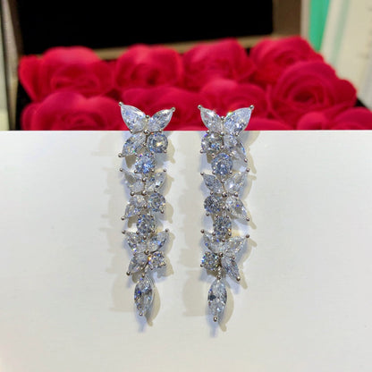 [Lumi Jewelry]VICTORIA SILVER DIAMOND DROP EARRINGS