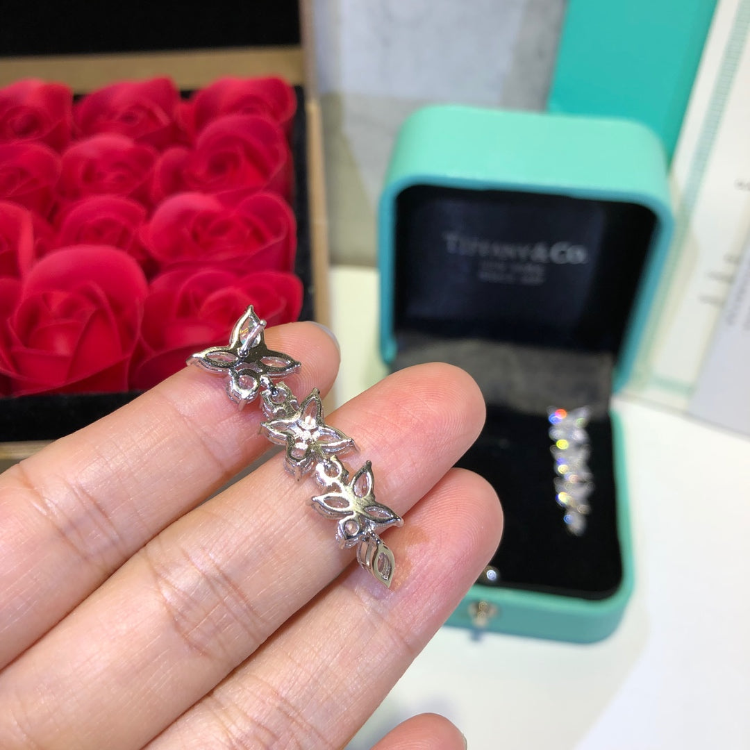 [Lumi Jewelry]VICTORIA SILVER DIAMOND DROP EARRINGS