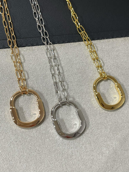[Lumi Jewelry]LOCK MEDIUM PENDANT DIAMOND NECKLACE