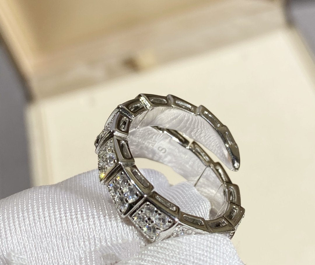 [Lumi Jewels]SERPENTI RING SILVER DIAMOND PAVED