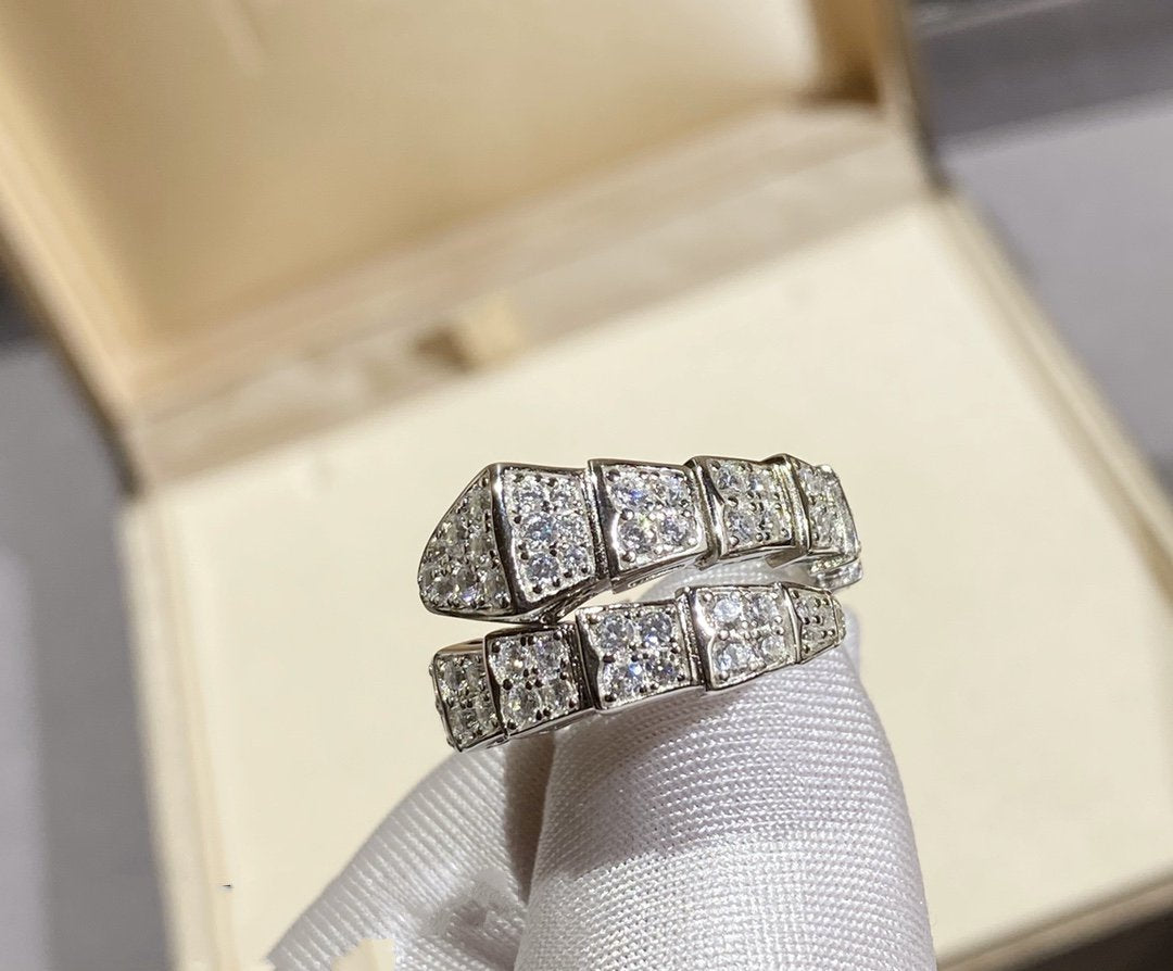 [Lumi Jewels]SERPENTI RING SILVER DIAMOND PAVED