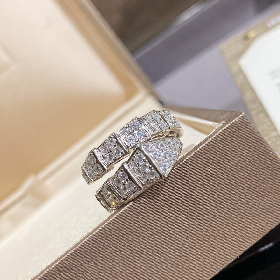 [Lumi Jewels]SERPENTI RING SILVER DIAMOND PAVED