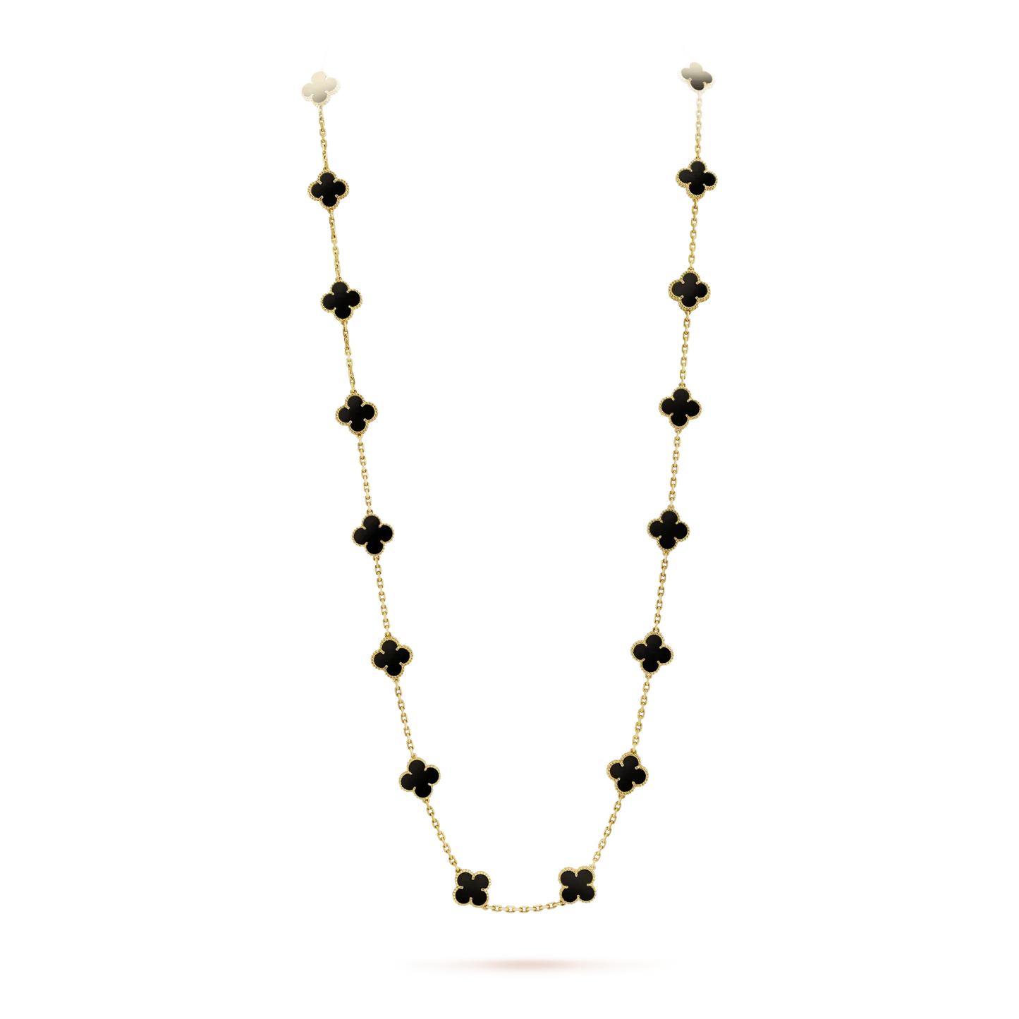 [Lumi Jewels]CLOVER 20 MOTIFS ONYX NECKLACE