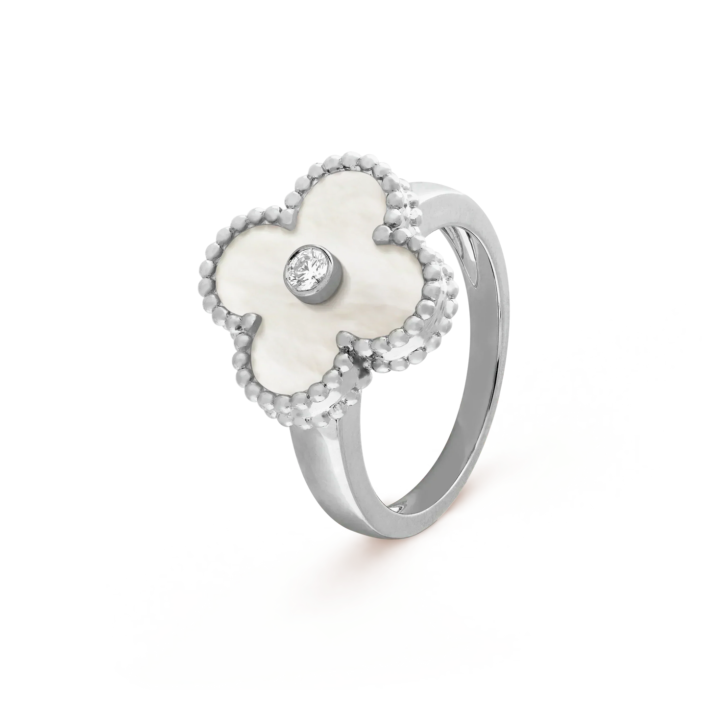 [Lumi Jewels]CLOVER SILVER MOP DIAMOND RING