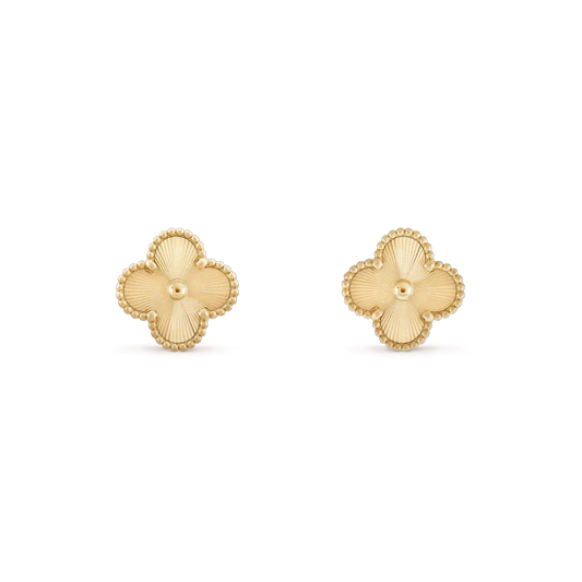 [Lumi Jewels]CLOVER MINI 9.5MM LASER EARRINGS