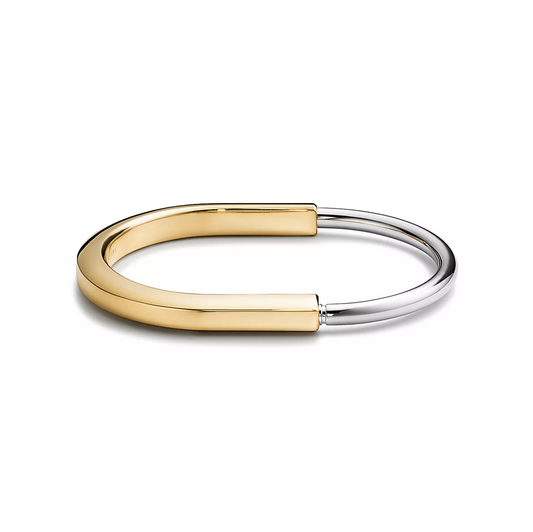 [Lumi Jewelry]LOCK BRACELET YELLOW AND WHITE GOLD