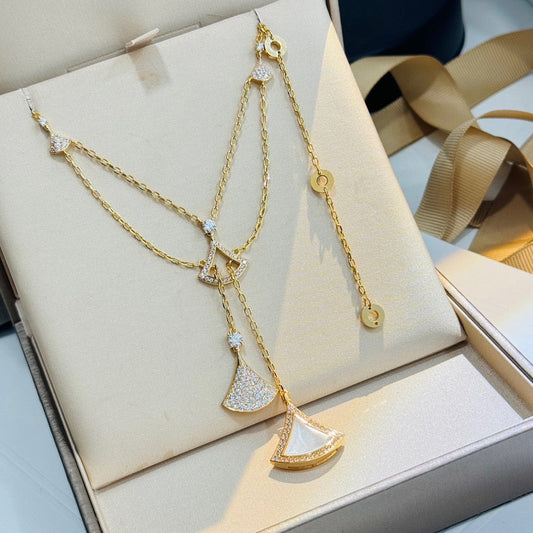 [Lumi Jewels]DREAM NECKLACE WHITE MOP FULL DIAMOND