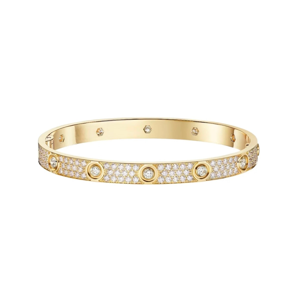 [Lumi Jewelry]LOVE BRACELET 6.1MM DIAMOND-PAVED 10 BIG DIAMONDS