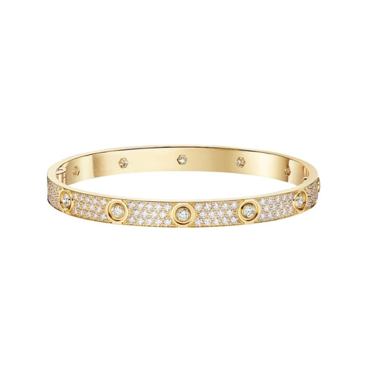 [Lumi Jewelry]LOVE BRACELET 6.1MM DIAMOND-PAVED 10 BIG DIAMONDS