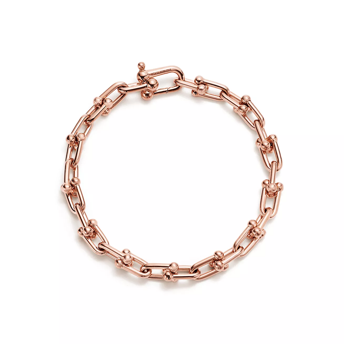 [Lumi Jewelry]HARDWEAR SMALL LINK 26 MOTIF PINK GOLD BRACELET