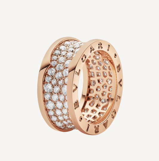 [Lumi Jewels]ZERO 1 WITH PAVED DIAMONDS ON THE SPIRAL RING