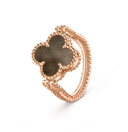 [Lumi Jewels]CLOVER RIVERSIBLE GREY MOP RING