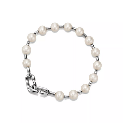 [Lumi Jewelry]PEARL 7-8MM SILVER BRACELET