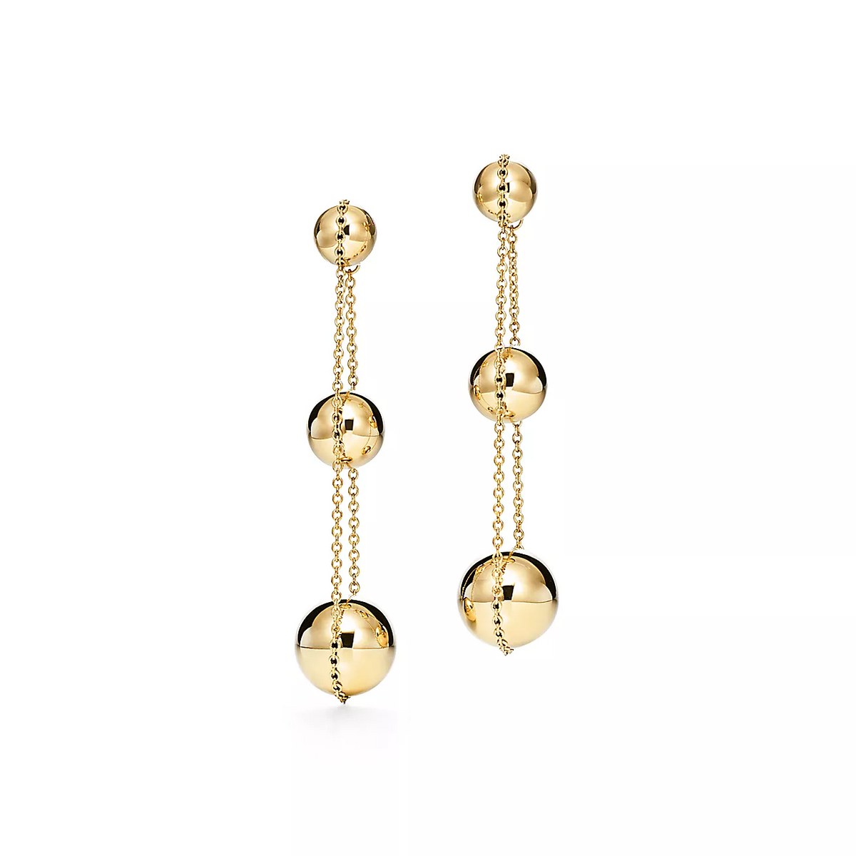 [Lumi Jewelry]TRIPLE DROP GOLD EARRINGS