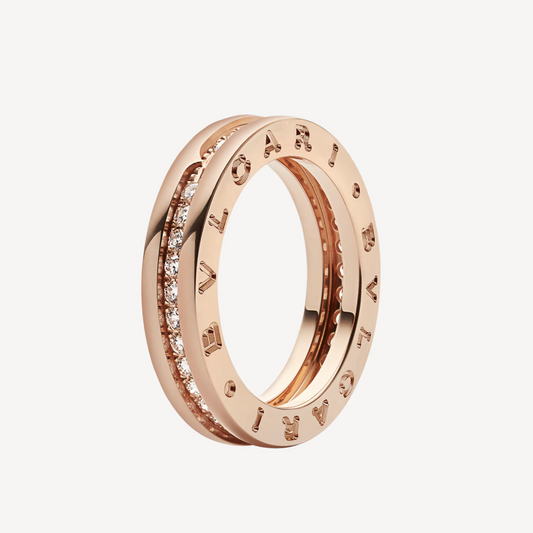 [Lumi Jewels]ZERO 1 ONE-BAND PAVED DIAMONDS ON THE SPIRAL RING