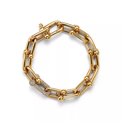 [Lumi Jewelry]HARDWEAR LARGE LINK GOLD DIAMOND BRACELET