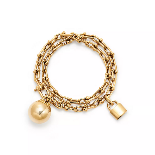 [Lumi Jewelry]HARDWEAR SMALL WRAP GOLD BRACELET
