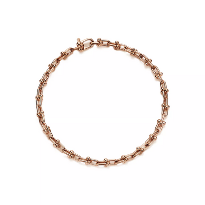 [Lumi Jewelry]HARDWEAR MICRO LINK 44 MOTIF PINK GOLD BRACELET