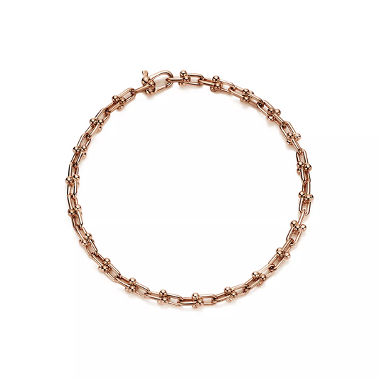 [Lumi Jewelry]HARDWEAR MICRO LINK 44 MOTIF PINK GOLD BRACELET
