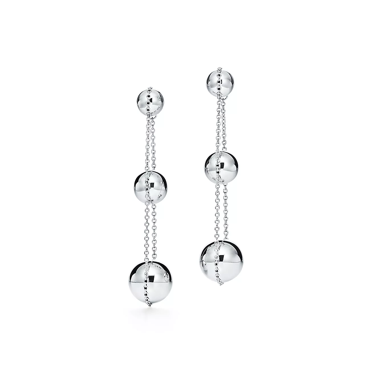 [Lumi Jewelry]TRIPLE DROP SILVER EARRINGS