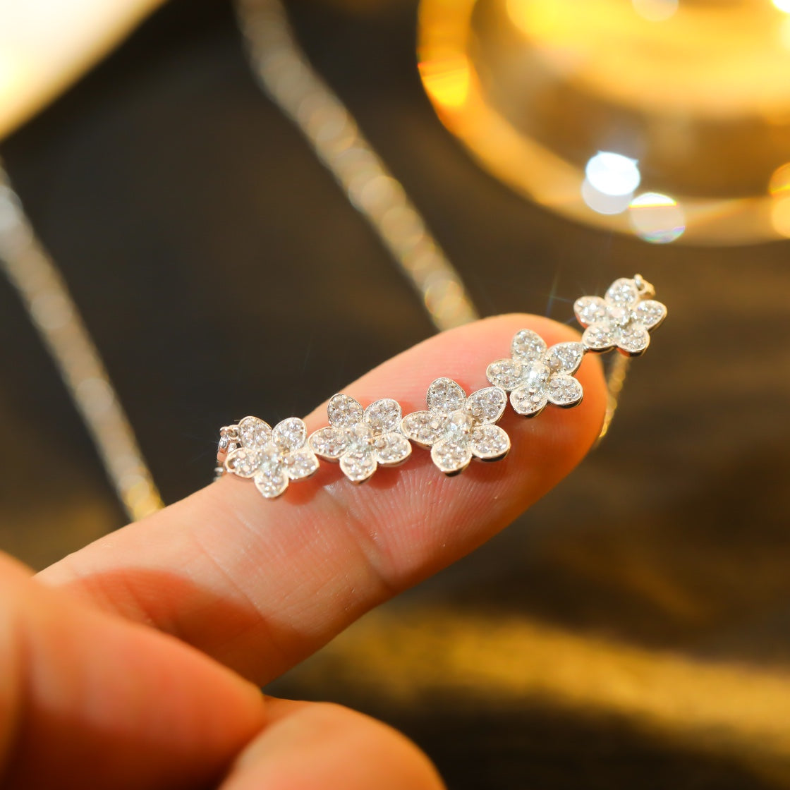 [Lumi Jewelry]]wild flower diamond line pendant