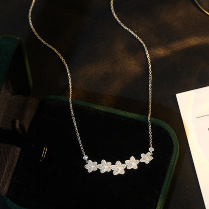 [Lumi Jewelry]]wild flower diamond line pendant