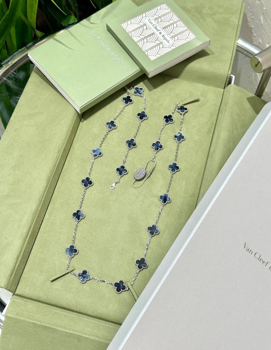 [Lumi Jewels]CLOVER 20 MOTIFS BIDE STONE NECKLACE