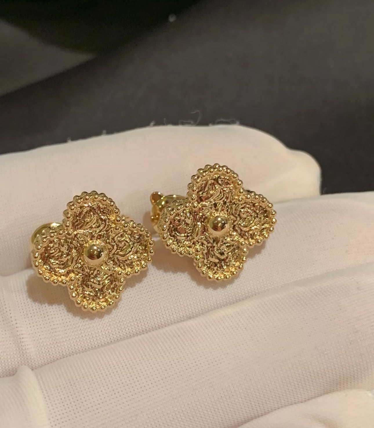 [Lumi Jewels]CLOVER MEDIUM 1 MOTIFS LAVA EARRINGS