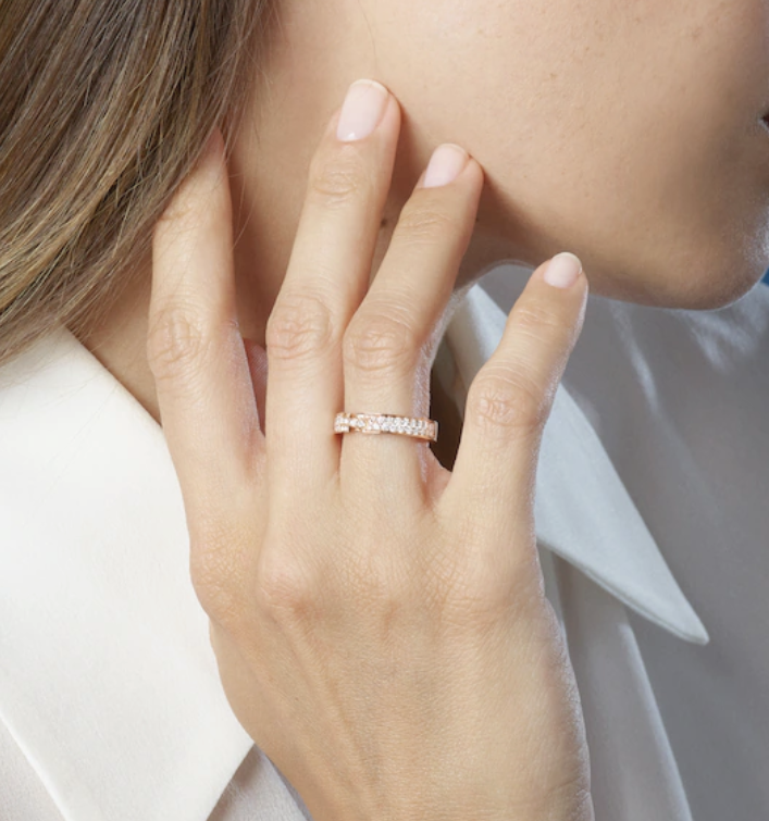 [Lumi Jewels]ALLIANCE LIENS VIDENCE PAVED DIAMOND 4MM RING