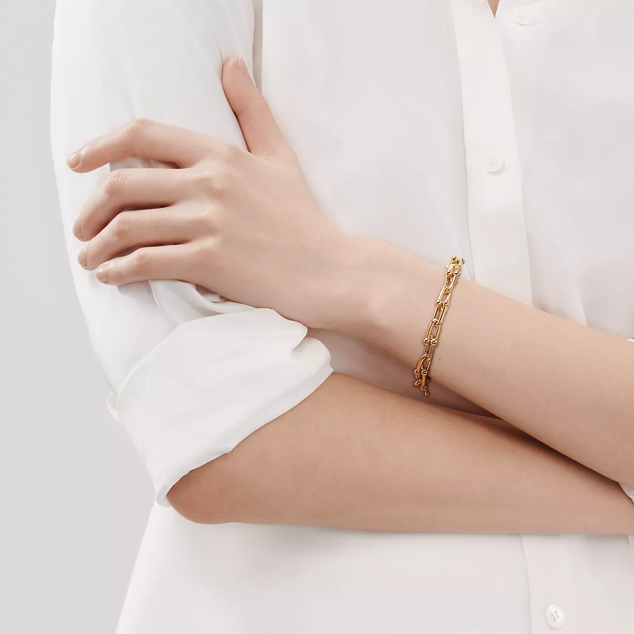 [Lumi Jewelry]HARDWEAR MEDIUM LINK 20 MOTIF GOLD BRACELET