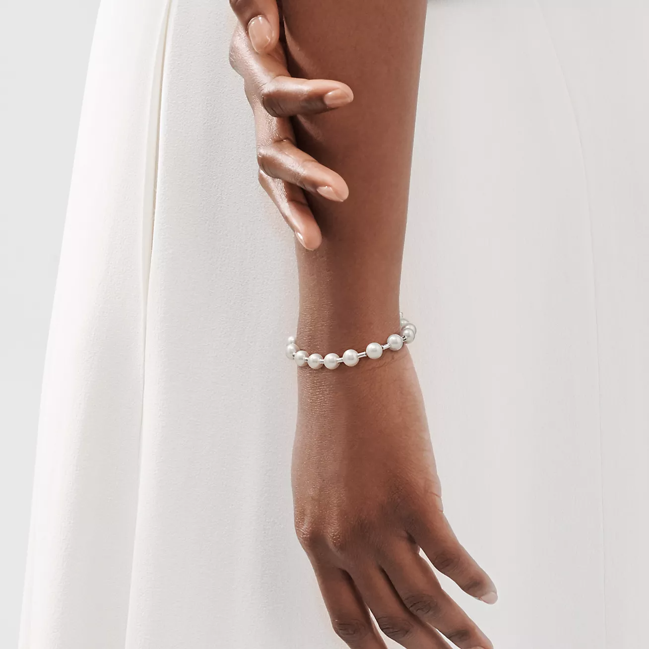 [Lumi Jewelry]PEARL 7-8MM SILVER BRACELET