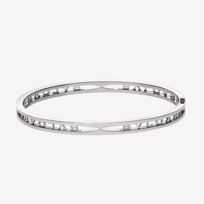 [Lumi Jewels]ZERO 1 SPIRAL LOGO SILVER BRACELET