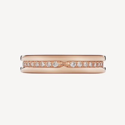 [Lumi Jewels]ZERO 1 ONE-BAND PAVED DIAMONDS ON THE SPIRAL RING