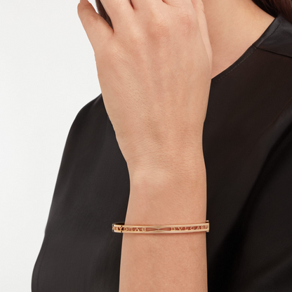 [Lumi Jewels]ZERO 1 SPIRAL LOGO PINK GOLD BRACELET