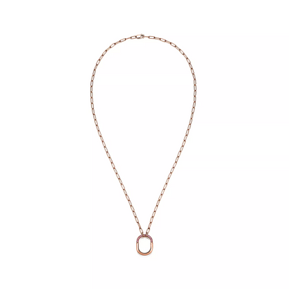 [Lumi Jewelry]LOCK SMALL PENDANT PINK DIAMOND PINK GOLD NECKLACE