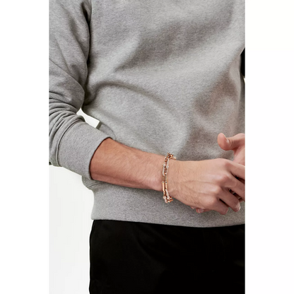 [Lumi Jewelry]HARDWEAR LARGE LINK PINK GOLD PAVED DIAMOND BRACELET