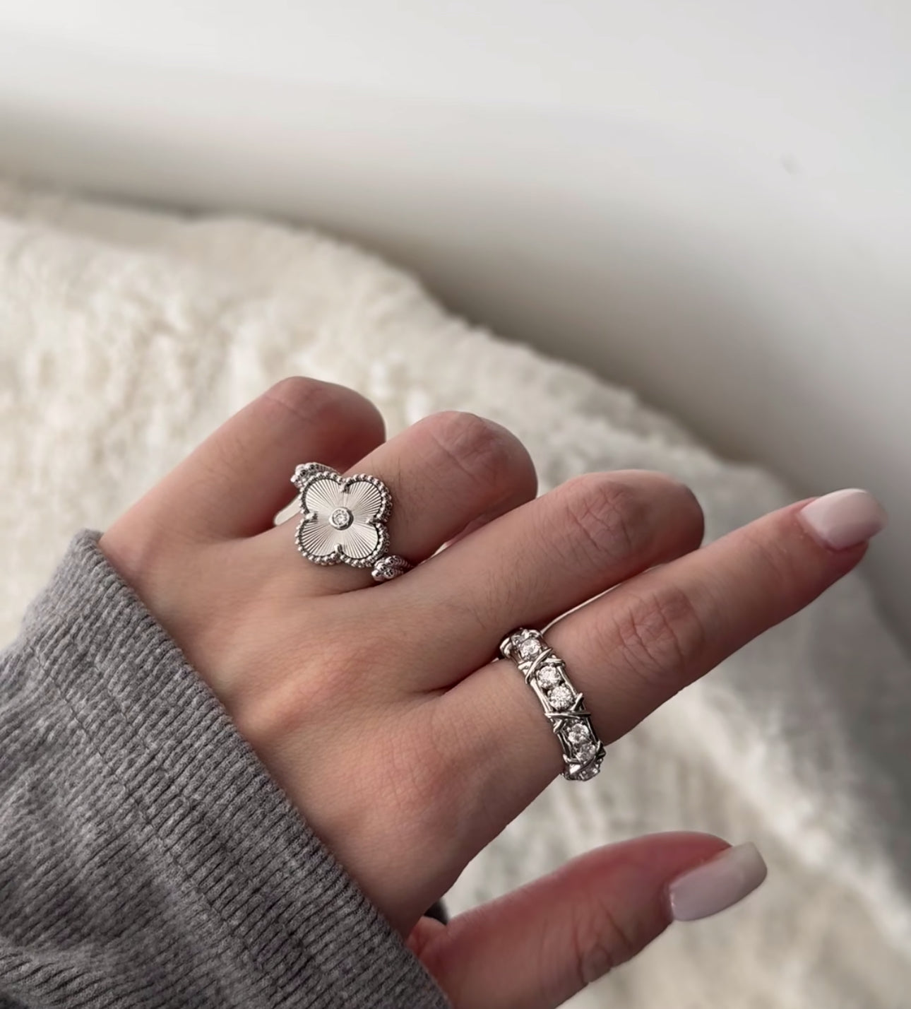 [Lumi Jewels]CLOVER RIVERSIBLE SLIVER RING