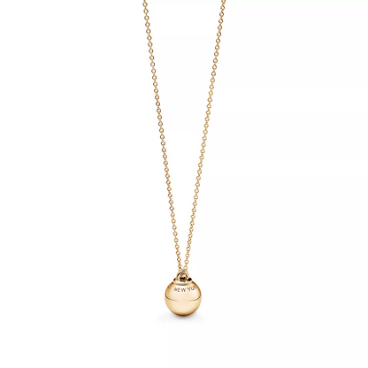[Lumi Jewelry]BALL PENDANT 12.75MM NECKLACE